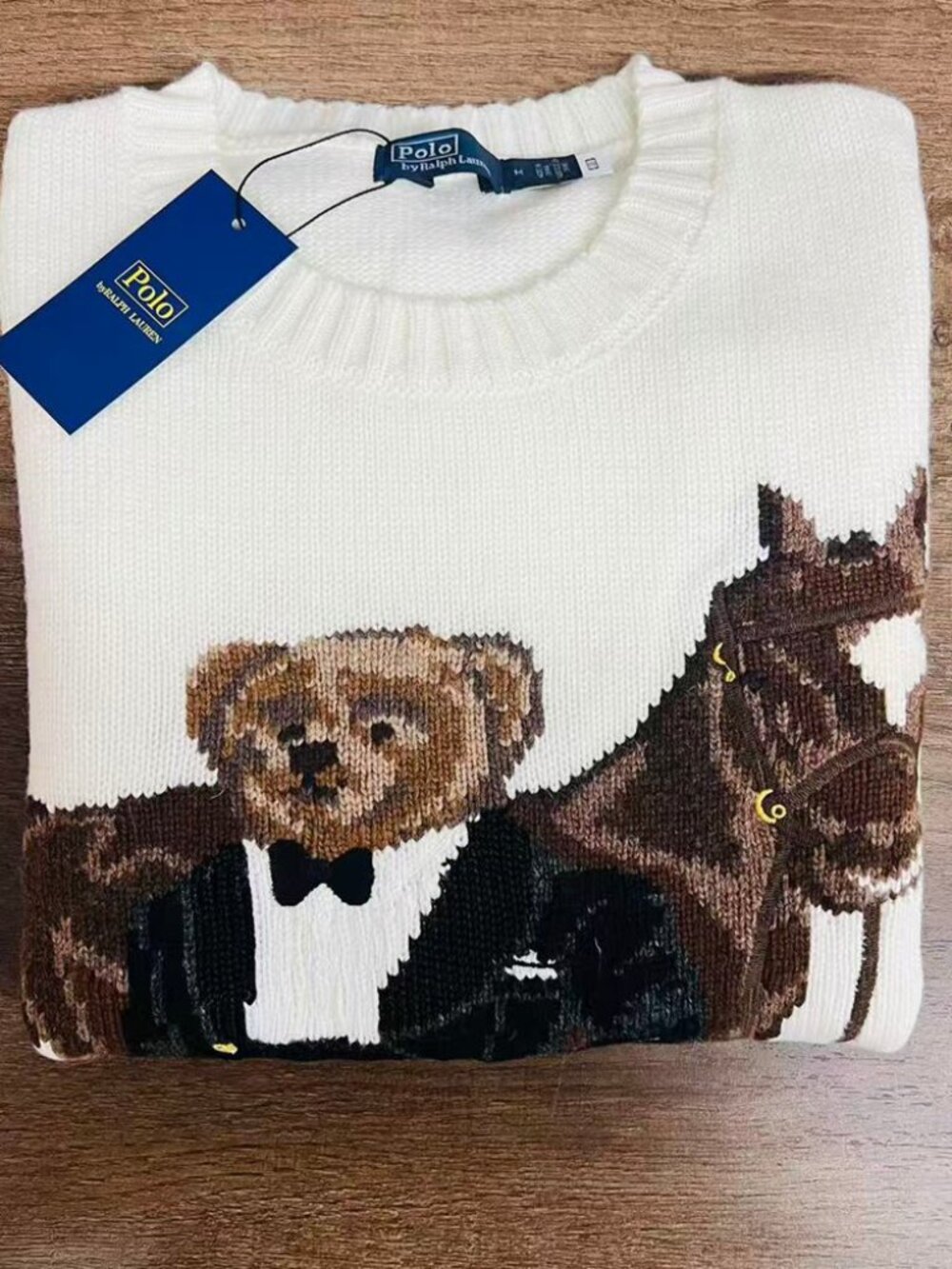 Polo Ralph Lauren Tuxedo Bear Horse Sweater - Picture 3 of 7